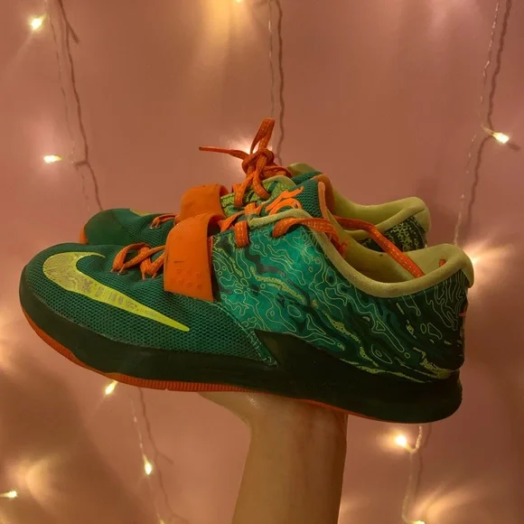 Nike KD VII Kevin Durant Weatherman Emerald Green and Orange